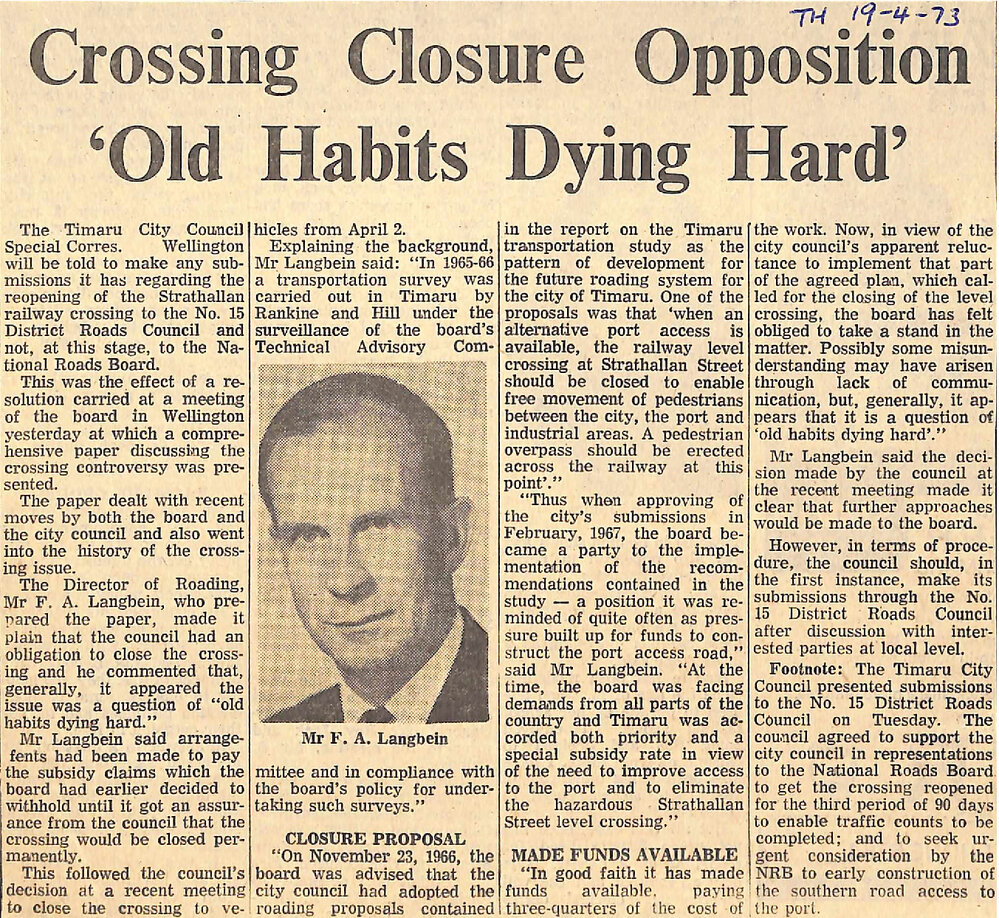 Crossing Closure Opposition 'Old Habits Dying Hard'