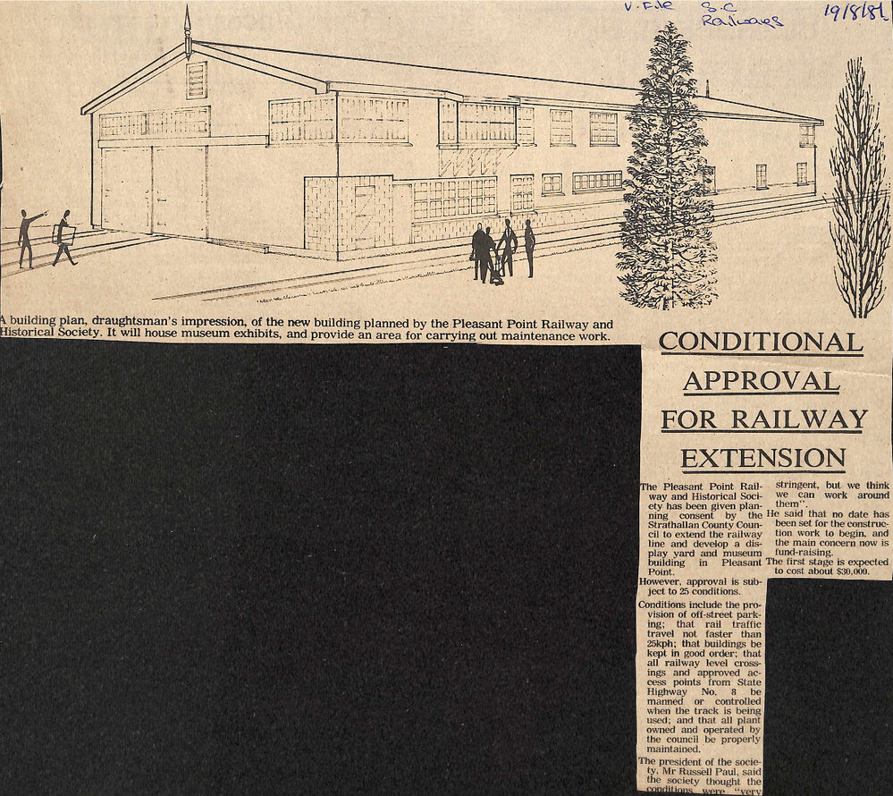 Conditional approval for railway extension