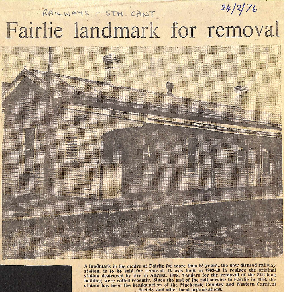 Fairlie landmark for removal