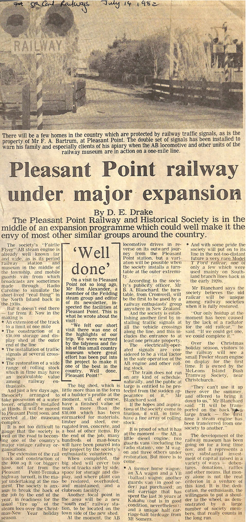 Pleasant Point railway under major expansion