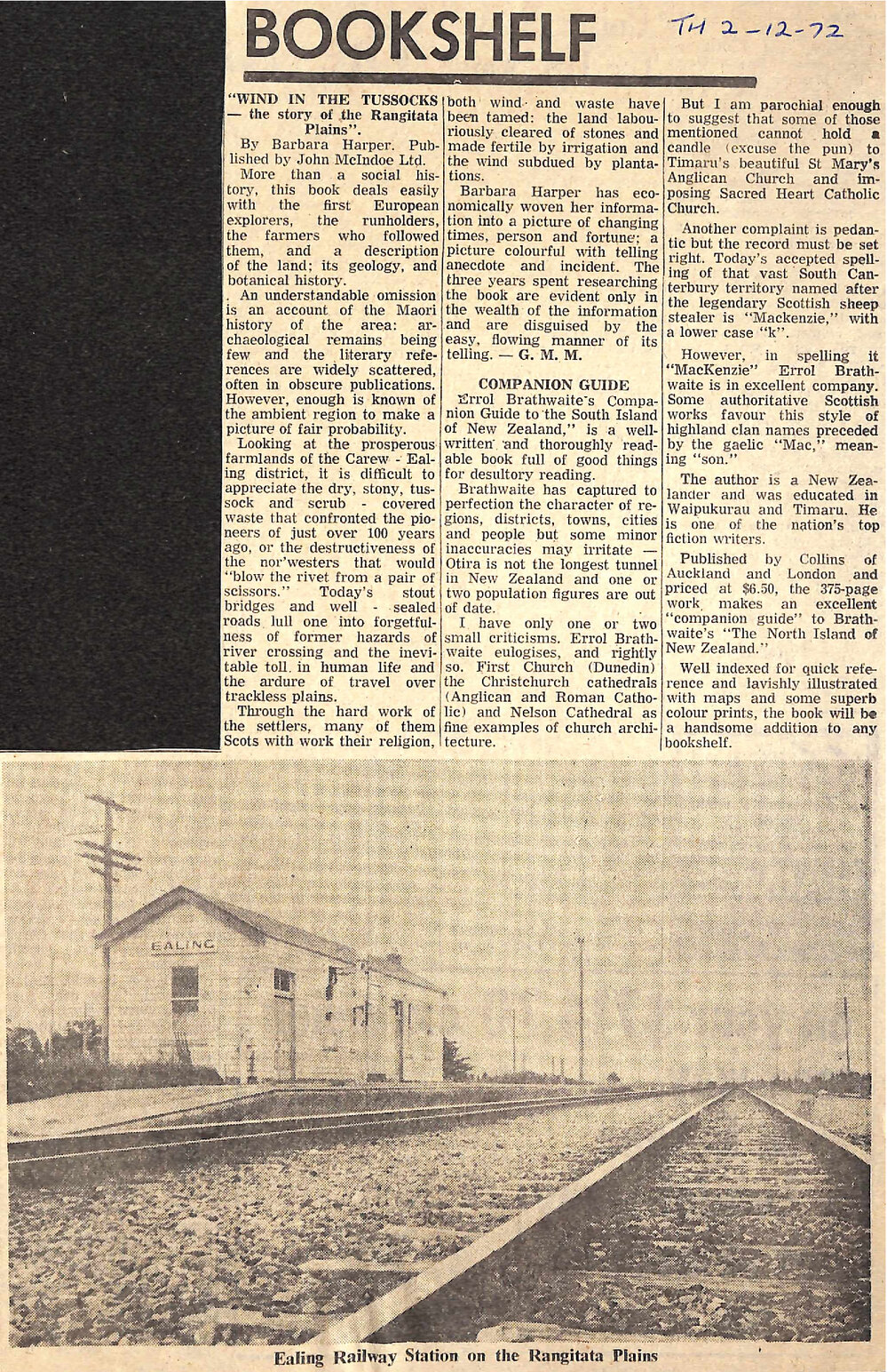 Bookshelf: Wind in the Tussocks / Companion Guide to the South Island