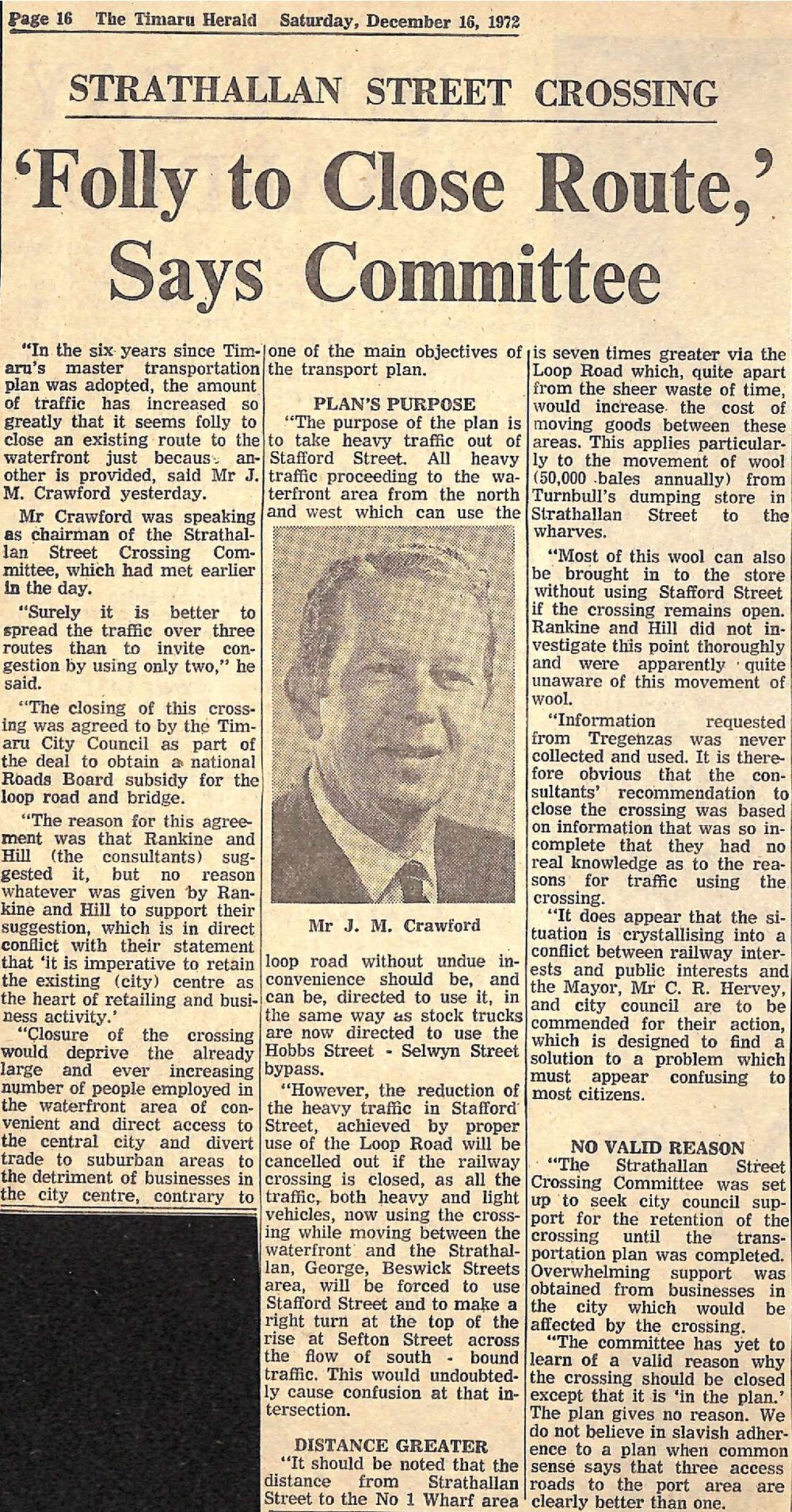 Strathallan Street Crossing: 'Folly to Close Route,' Says Committee