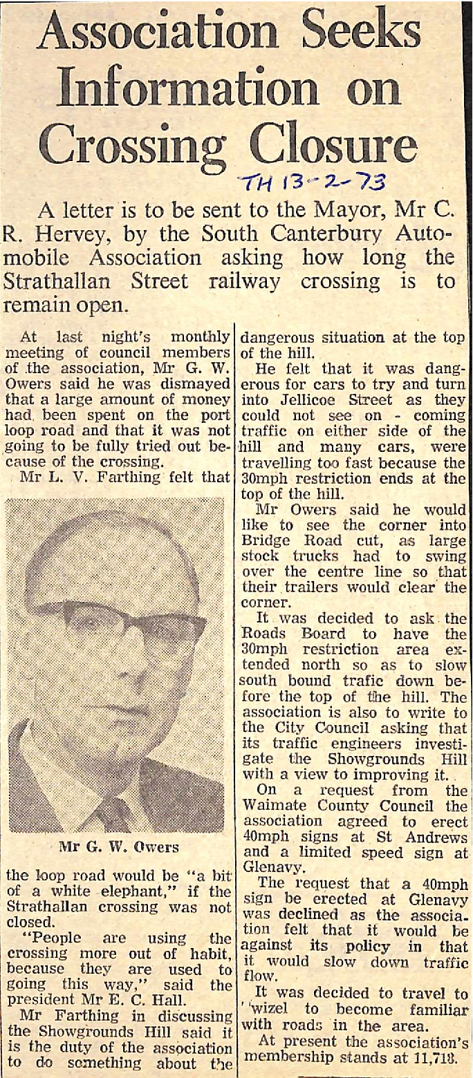 Association Seeks Information on Crossing Closure