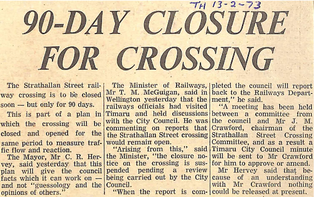 90-Day Closure For Crossing