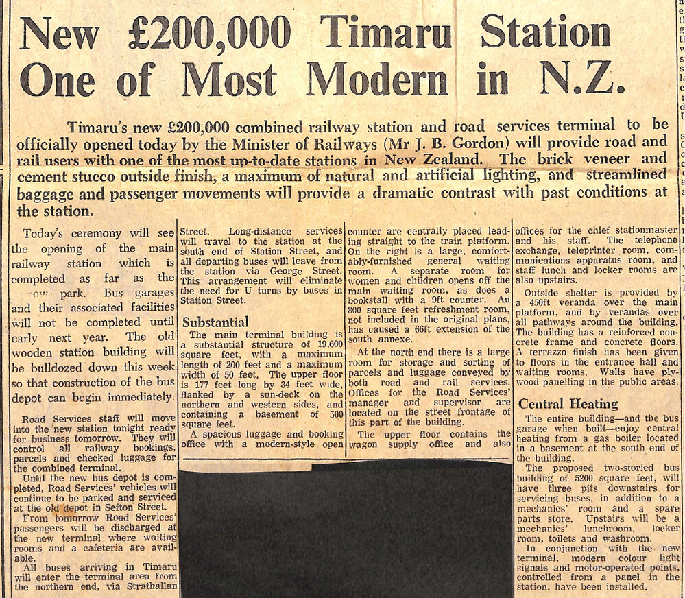 New &pound;200,000 Timaru Station One of Most Modern in NZ
