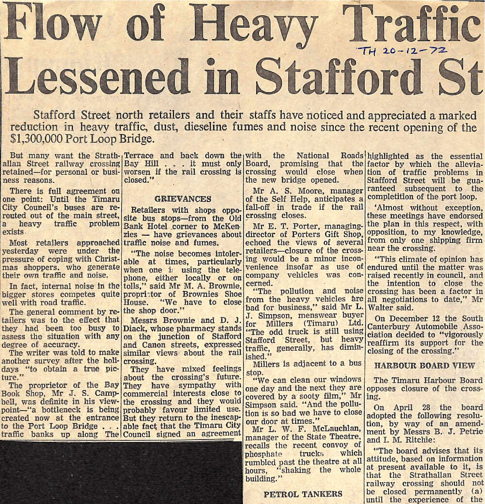 Flow of Heavy Traffic Lessened in Stafford Street