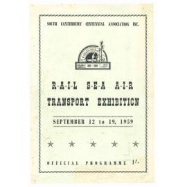 Rail Sea Air Transport Exhibition September 12 to 19 1959: official programme