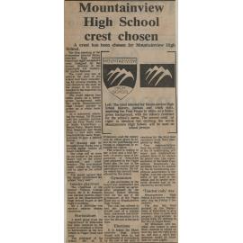 Mountainview High School crest chosen