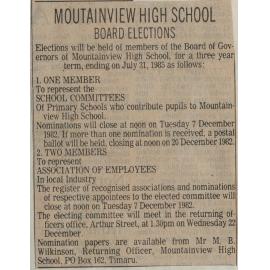 Mountainview High School Board Elections