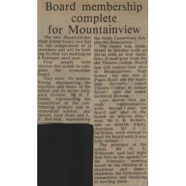 Board membership complete for Mountainview