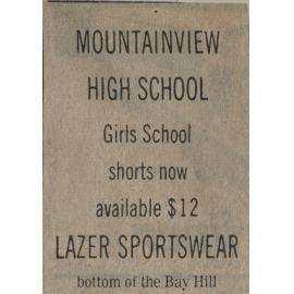 Mountainview High School Girls School shorts