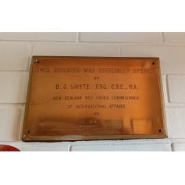 Red Cross building plaque