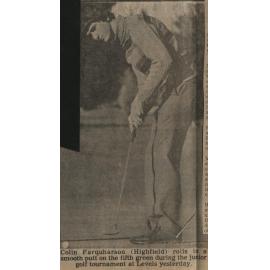 Colin Farquharson rolls in a smooth putt 