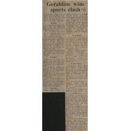 Geraldine wins sports clash