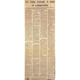 Sir John Acland: A man of compassion