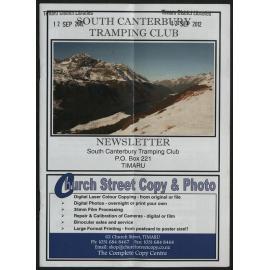 Sep 2012 South Canterbury Tramping Club newsletter