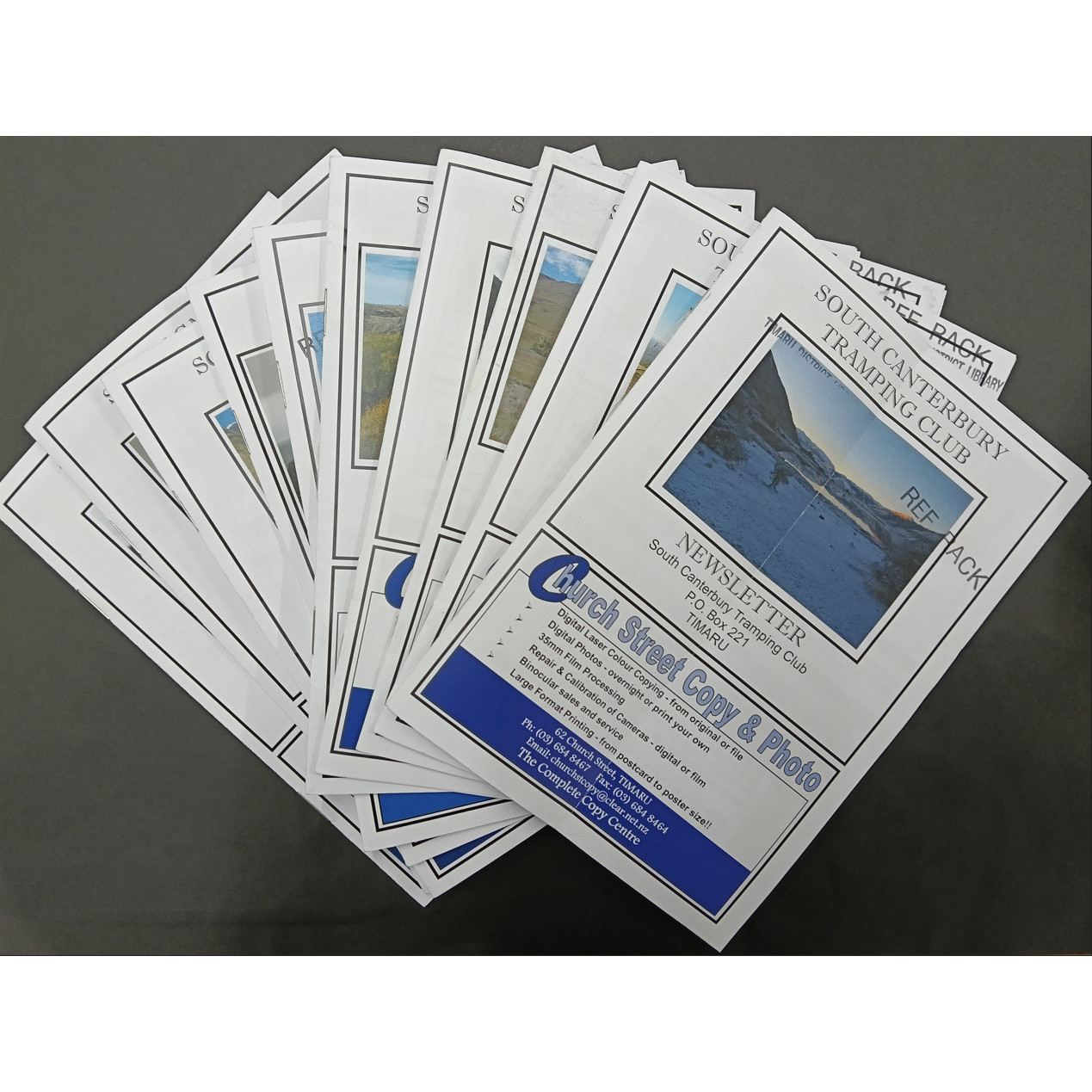 South Canterbury Tramping Club Newsletters