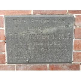 Pleasant Point Town Hall foundation stone