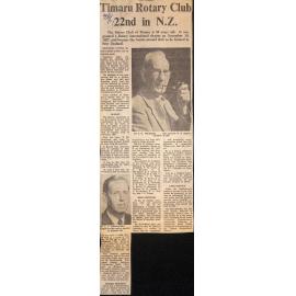 Timaru Rotary Club 22nd in NZ