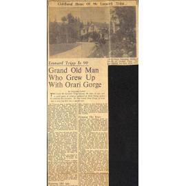 Leonard Tripp is 90: Grand Old Man Who Grew Up With Orari Gorge