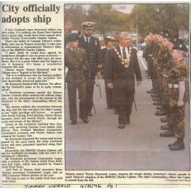 City officially adopts ship