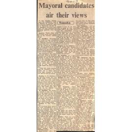 Mayoral Candidates air their views