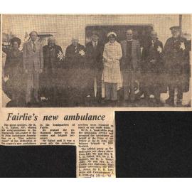 Fairlie's new ambulance