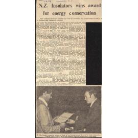 NZ Insulators wins award for energy conservation