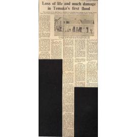 Loss of life and much damage in Temuka's first flood