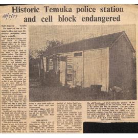 Historic Temuka police station and cell block endangered