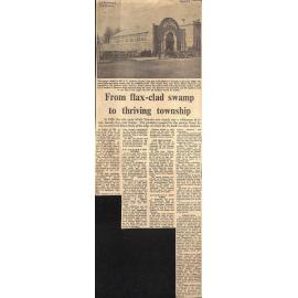 From flax-clad swamp to thriving township