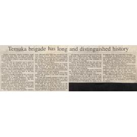 Temuka brigade has long and distinguished history