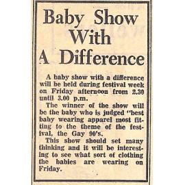 Baby Show With A Difference