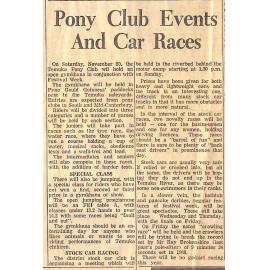 Pony Club Events And Car Races