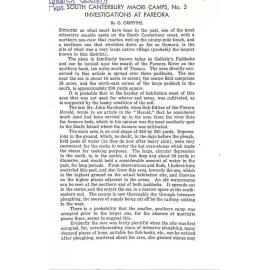 South Canterbury Maori No.3 camp investigations at Pareora