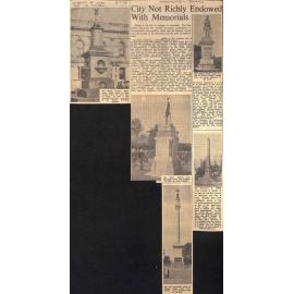 City Not Richly Endowed With Memorials