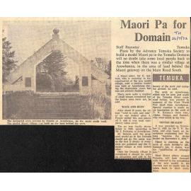 Temuka: Maori Pa for Domain
