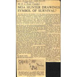 Mr R A Evans Considers… Moa Hunter Drawings Symbol Of Survival?