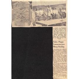 Taiko Plaque Commemorates Sheep Stealing