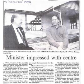 Minister impressed with centre