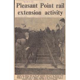 Pleasant Point rail extension activity