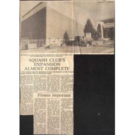 Squash Club's Expansion Almost Complete