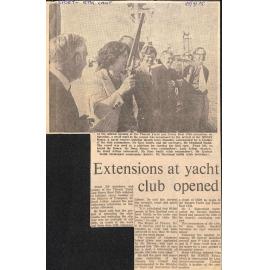 Extensions at yacht club opened