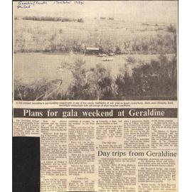 Plans for gala weekend at Geraldine