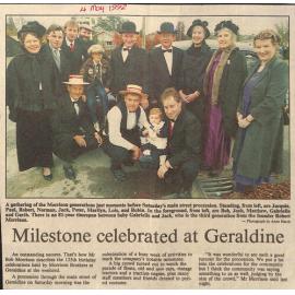 Milestone celebrated at Geraldine