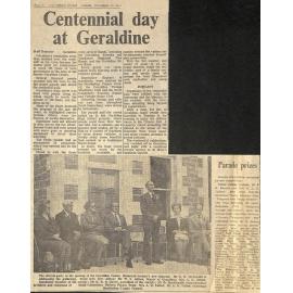 Centennial Day at Geraldine / Museum opened in old Town Board office