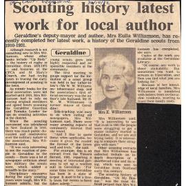 Geraldine: Scouting history latest work for local author
