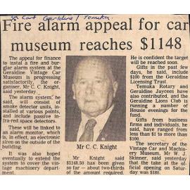 Fire alarm appeal for car museum reaches $1148