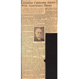 Geraldine Celebrates Jubilee With Anniversary Dinner