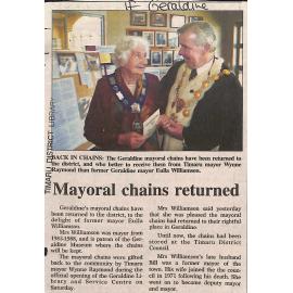 Mayoral chains returned